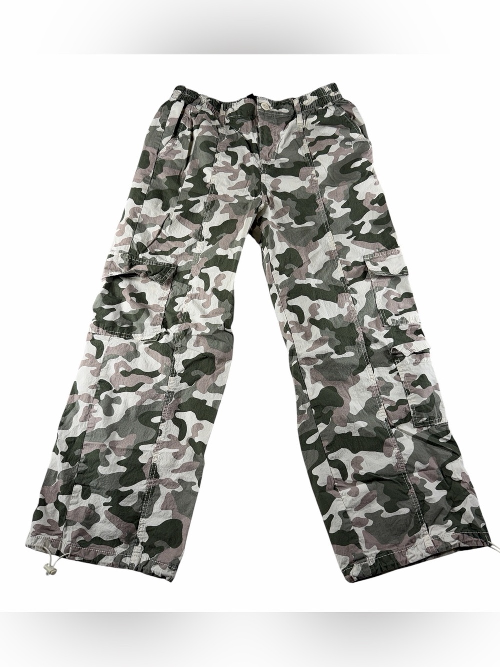 Celebrity Pink Men's Green Gray Camo Cargo Pants